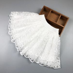 Spring Autumn Summer Princess Girl Dance Skirt Solid School Girls Lace White Skirts Tutus Children Baby Toddler Ballet Tutu