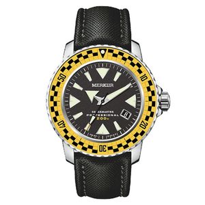 Relógios de pulso Merkur Mens Diver Relógios Militar Automático Assista Esporte Mecânica Mecânica C3 Luminosa 20BAR SAPPHIRE SAPPHIRE NH36