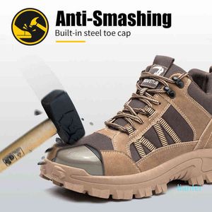 2021 New Safety Work Shoes Construction Men's Outdoor Steel Toe Cap Puncture-proof High-quality Boots