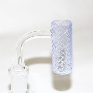 wholesale Sandblast Quartz Banger Smoking Nail with 2mm Thick Walls Domeless Nails for glass water pipe bong hookah dab rig