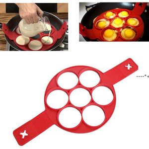 NewFlippin Fantastik Hızlı KOLAY YOLU Mükemmel Pancakes Yapmak Yapışmaz Gözleme Makinesi Yumurta Yüzük Makinesi Mutfak Pişirme Kalıpları RRB11724