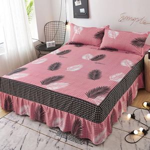 Mode Feder Design Bettrock Textil Bettlaken Haushaltsbettwäsche große Matratze Bett Tagesdecke (kein Kissenbezug) F0230 210420