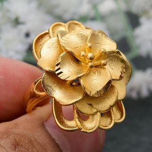 Cluster Rings Wando Ethiopian Pinecone Scrub Wedding For Women Gold Color Ring Eritrea Africa Fashion Middle East Jewelry