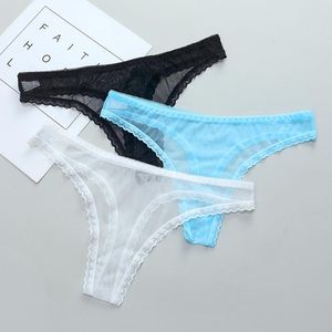 PCS Mid-Rise Panties Sexiga Vit Blå Svart Kvinnor Underkläder Spets Briefs Soft Transparent Panty Women's