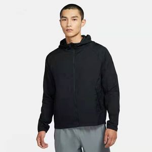 2021 mode Männer Pullover Hoodied Jacken Herbst Dünne Windrunner Licht Windschutz Zipper Hoodies mäntel Oberbekleidung Schwarz