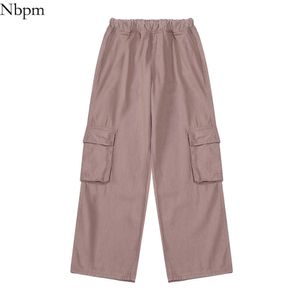 NBPM Moda Myta Spodnie Cargo Baggy Dżinsy Kobieta Wysoka Talia Dżinsowe Spodnie Streetwear Chłopak Styl Luźny Dolny 210529