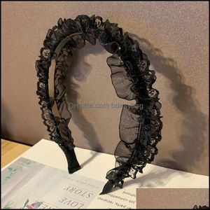Andra smycken smycken koreansk version av tyg spetsar hår hoop mesh mti-skikt metall pannband hårnål fin kant överdrivna aessorier