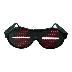 Party Decoration Anime Glasses LED Dynamic Luminous Props ABS Plastic Lamp Beads Suitable For Various Concerts Game Activities
