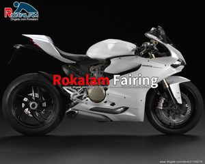 المعدات المسجلة ل Ducati 1199 899 1199s 12 13 14 White Fairings Cover 1199 899 2012-2014 Bodyworks (حقن صب)