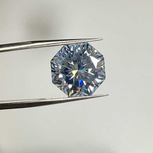 Syntetisk Lab Moissanite Octagon Shape 12x12mm 6 karat diamant Ny blå färg ädelstenar för ringning H1015