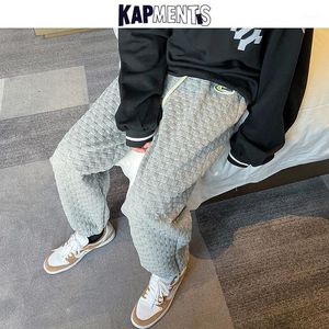 Herrbyxor Kapments Män Svart Casual Baggy Sweatpants 2021 Mens Vinter Bomull Svett Joggers Man Vintage Streetwear Koreanska Byxor