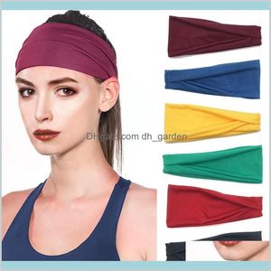 Jewelry Solid Color Sports Headband Women Broadside Cheerleaders Hair Bands Sweat Headbands Yoga Fitness Scarf Sport Towel Styles D