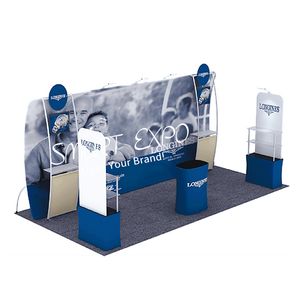 Fondali per stand congressuali Display pubblicitario per fiere commerciali con kit telaio Borsa per il trasporto di grafica stampata a colori personalizzata