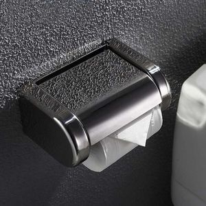 Toilet Tissue Roll Box Polished Chrome Stainless Steel Wall Mounted Bathroom Paper Holder 210709