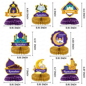 Eid Al Fitr Party Decoration Ramadan Mubarak Honeycomb Ornaments Islamic Muslim Party Leverans