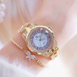 Diamond Watch Kobiety Luksusowa Marka Sukienka Bransoletka Zegarek Złoty Panie Zegarki Zegarek Ze Stali Nierdzewnej Zegar Zegarek Damski 210527