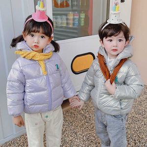2021 New Children's Cotton Coat Shiny Ears Baby Winter Jacket Boy Toddler Out Clothes Baby Jacket Girls Cartoon Coat TZ847 H0909
