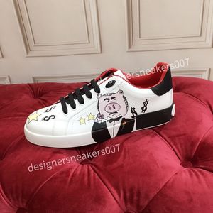 top new arrival Dress Shoes White Black Red Fashion Mens Women Leather Breathable Open Low sports Sneakers hc191011