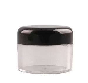 2022 Nova tampa de tampa de parafuso de plástico recarregável com base clara vazia jarra cosmética para pregos de garrafa de pó de olho recipiente de sombra 30g 30ml / 1oz