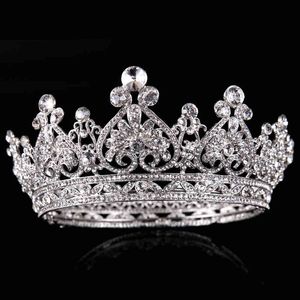 Hochzeit Haarschmuck Zubehör Braut Silber Vollkreis Rhinestone Crown Princess Kleid europäisch