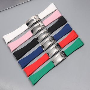 Watch Bands 20mm Rubber Watchband For Roles Strap Waterproof Tape Silcone Wrist Bracelet Accessories Men And Women Accessory