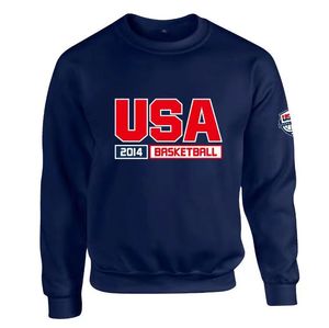 2024 Men Pullover Cotton Sweatshirt USA Basketball Sports Hoodies Training Match Jersey Irving James Printed Dream Team Jumper Långärmad Male O Neck