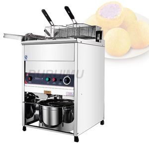 Elektrisk Fryer Machine Kommersiell Uppvärmningsrör Vertikal Fried Chicken Tillverkare Rostfritt Stål Skinka Sausage Frying Maker