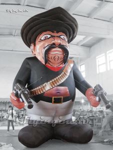 Outdoor Giant Inflatable Cowboy 6m Height Cartoon Character Model Blow Up Desert Robber Balloon For Carnival Festival Decoration And Parade Show
