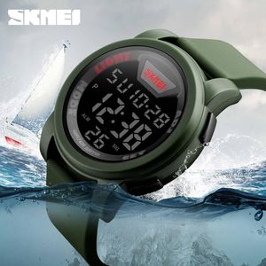 Wholesale mens digital watches silicone resale online - Brand Men Military Sports Watches Waterproof LED Digital Watch Big Dial Silicone Strap Alarm Wristwatch Wristwatches