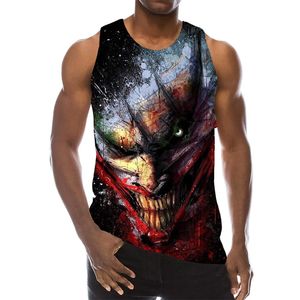 Men'sskeletonGraphic Skull sem mangas3dtofolidayteeseshorrortankswomensboysstreetwearNew.