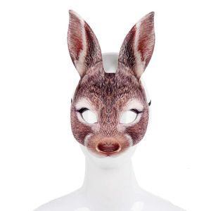 Halloween Carnival Party Easter Bunny Masks Halloween Costume Masquerade EVA Half Face Animal Rabbit Ears Masks