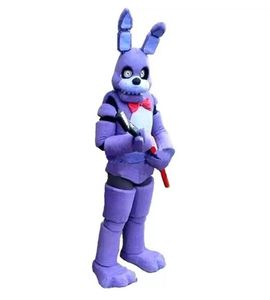 Five Nights at Freddy FNAF Toy Creepy Purple Bunny mascot Costume Suit Halloween Christmas Birthday Outfit Adult Size Halloween