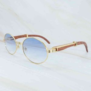 Factory Bezpośrednia cena drewno owalne okrągłe okulary słoneczne bawołów rogu luksus 2021 Produkt trendów vintage okulary gafas de sol