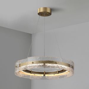 Sala de estar de vidro de água de luxo LED lâmpadas lâmpadas de candelabro retro arte redonda decoração de quarto de jantar pendurado luminárias