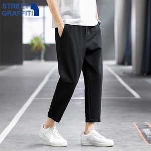 2021 homens primavera primavera moda casual seco seco respirável cor sólida calças de cor masculina rua leve fitness corredores y0811