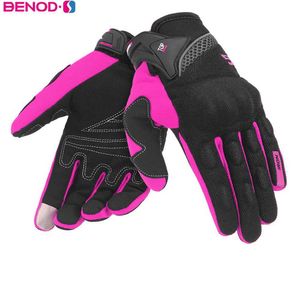 Motocross skyddshandskar mesh andningsbara Guantes moto handskar pekskärm motorcykel tillbehör motorcykel handskar rosa h1022