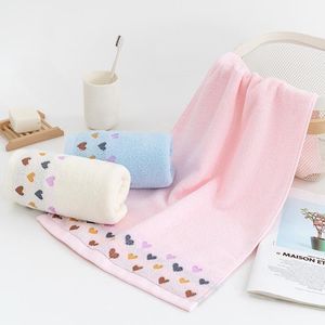 Towel High Quality Pure Cotton Peach Heart FaceTowel Absorbent Drying Washcloth Bath Luxury Bathroom Products