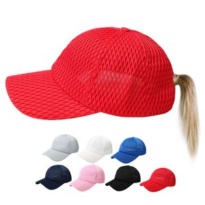 Voll Höhlte Mesh Cap Favor Frauen Sommer Sonne Schirmmütze Outdoor Fashion Pferdeschwanz Caps Atmungsaktive Casual Ball Hut ZYY935