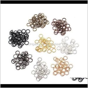 Findings & Components Jewelry500Pcs Copper 4Mm/5Mm Open Jump Split Rings Gold/Black/Sier/Bronze Plated Color Connectors For Jewelry Dyi Makin