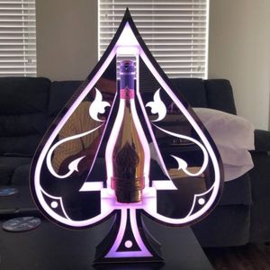 Glowbar Uppladdningsbar Färg Blinkande Armand de Brignac Champagne Glorifier Display Led Ace Of Spade VIP Bottle Presenter