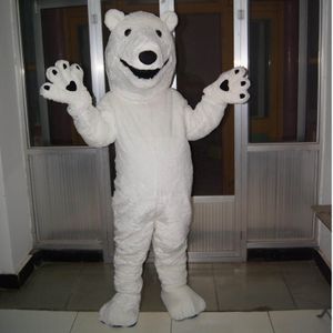 Halloween Eisbär Maskottchen Kostüm Top Qualität Tier Thema Charakter Karneval Unisex Erwachsene Outfit Weihnachten Geburtstag Party Kleid