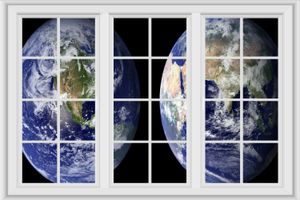 4style choose Window Space Planets Stars Paintings Art Film Print Silk Poster Home Wall Decor 60x90cm
