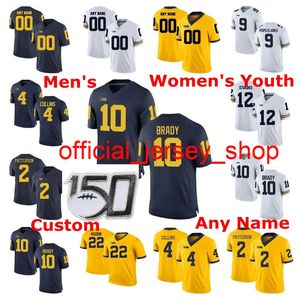 NCAA Michigan Wolverines College Football Jerseys Mens Brandon Peters Jersey Zach Gendry Perry Perry Chase Winovich Glasgow Custom Stitched