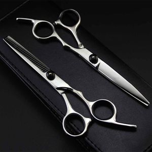 Professional Japan 4cr 6 inch Black cut hair scissors haircut sissors thinning barber cutting shears hairdresser scissors