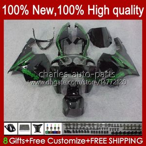 Bodywork Body for Kawasaki Ninja Nice ZX-750 ZX750 ZX 7 R ZX 750 28HC.144 Green Black ZX 7R 1996 1997 1998 1999 1999 2000 2002 2002 2003 ZX-7R 96 97 98 99 00 01 03 03 OEM FLATING