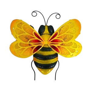 Bumble bee trädgård accenter yard staket 3d skulptur ornament vägg hem hängande dekorativa objekt figurer