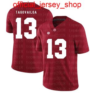 NCAA Alabama Carmesim Maré Jersey 13 Tua Tuavailoa 97 Nick Bosa 7 Dwayne Haskins Jr American College Football Wear