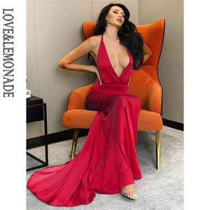 Wholesale red maxi fishtail dress for sale - Group buy Sexy Deep Red V Neck Open Back Bodycon Fishtail Shape Elastic Material Party Maxi Dress LM82719