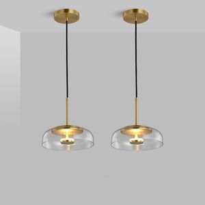Modern Glass Chandeliers Pendant Lamps LED Bowl Nordic Lighting Luminaries Hanging Lights Dining Bedroom Decoration Indoor Kitchen Fixture