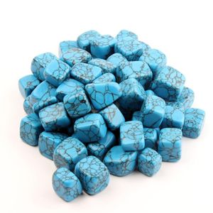Piedras preciosas flojas 200g / lote azul turquesa Amatista Chakra Natural Tumbled Stone Reiki Feng Shui Crystal Curing Point Beads con bolsa gratis